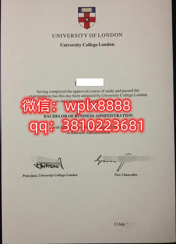 伦敦大学学院毕业证样本成绩单模板