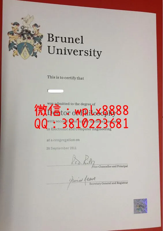 布鲁内尔大学毕业证样本成绩单模板