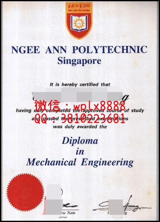 新加坡义安理工学院毕业证样本成绩单模板